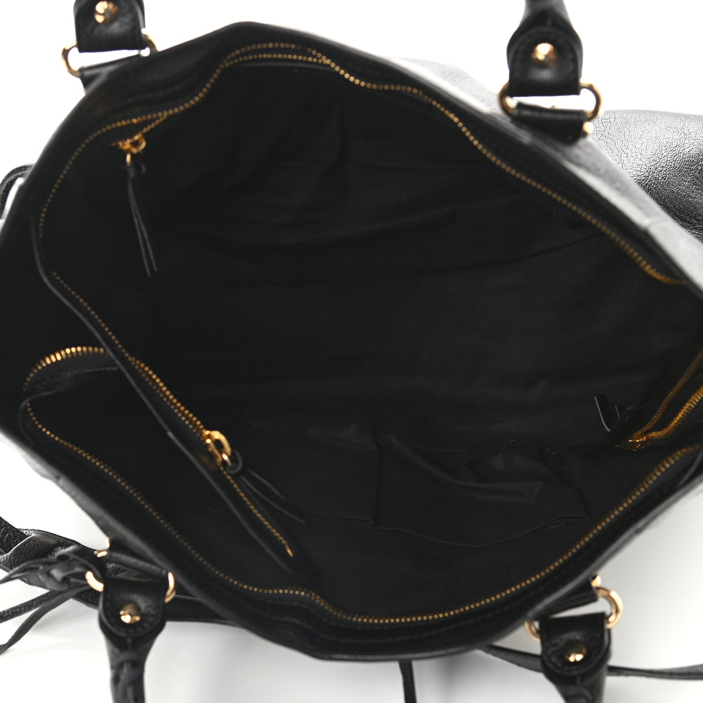 Chevre Gold Metallic Edge Hardware City Black