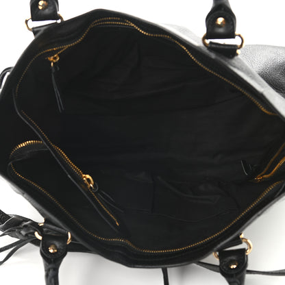 Balenciaga Chevre Gold Metallic Edge Hardware City Black 5 of 9