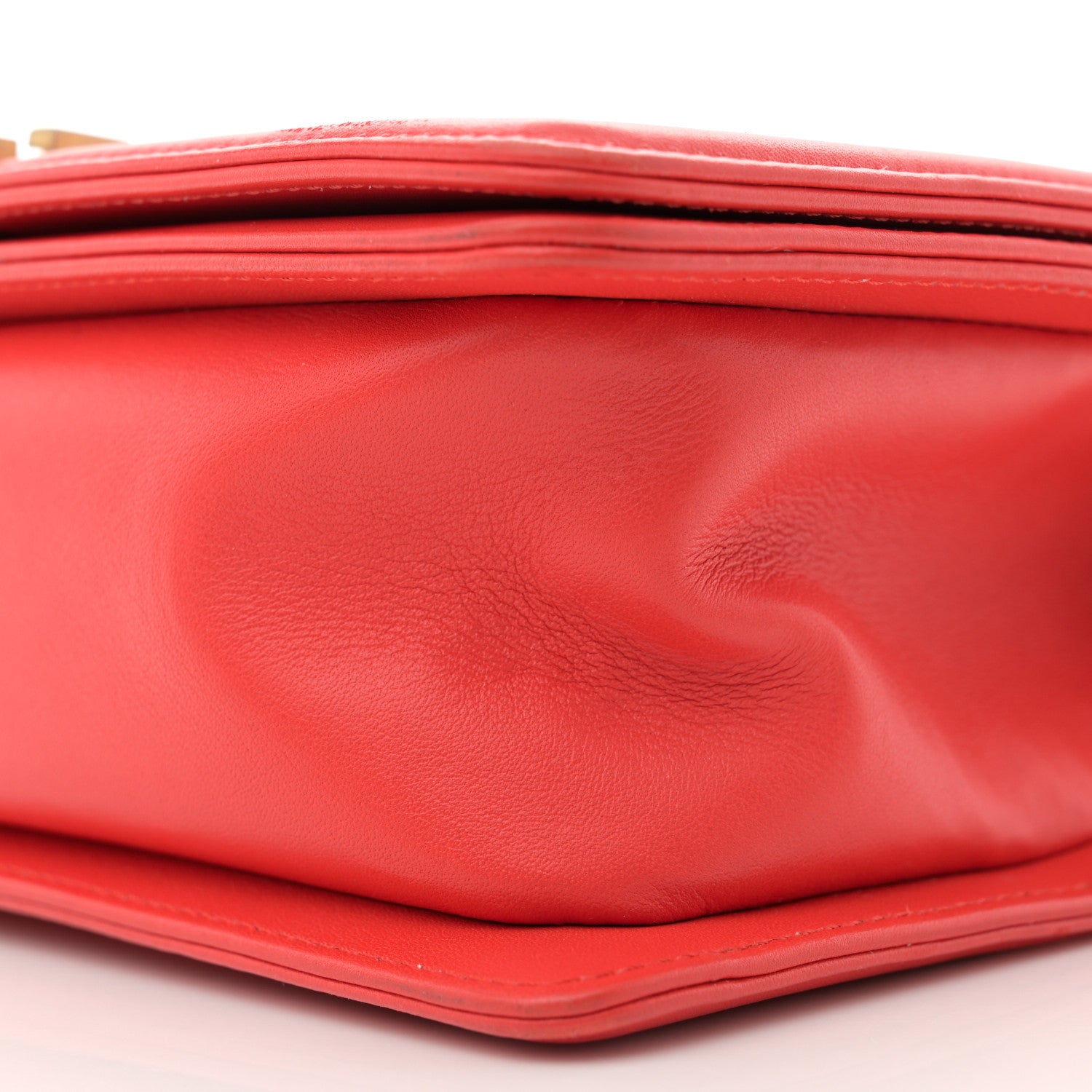 Chanel Calfskin Chevron Quilted Medium Boy Flap Red 10 of 14