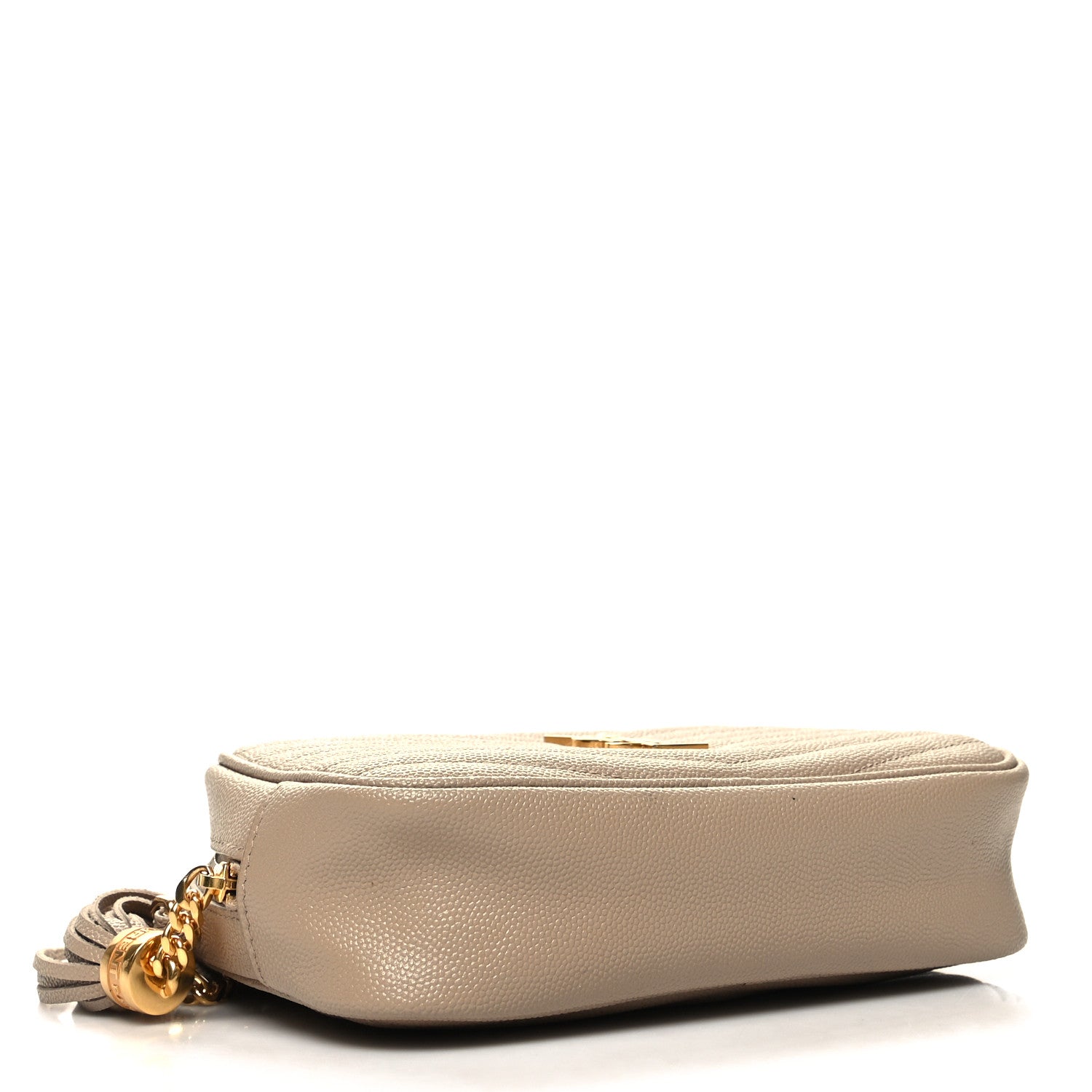 Saint Laurent Grain De Poudre Matelasse Monogram Mini Lou Camera Bag Dark Beige 4 of 11