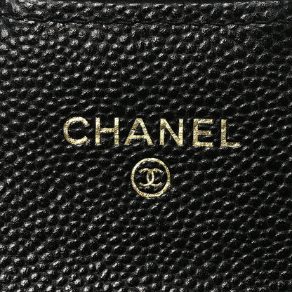 Chanel Caviar Quilted Flap Card Holder Wallet Black 6 of 7