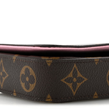Louis Vuitton Monogram 2022 Christmas Animation Paris Pochette Felicie Chain Wallet Pink 9 of 10