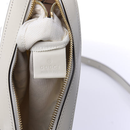 Gucci Canvas Calfskin Flora Infinity Cutout Shoulder Bag White Multicolor 6 of 10
