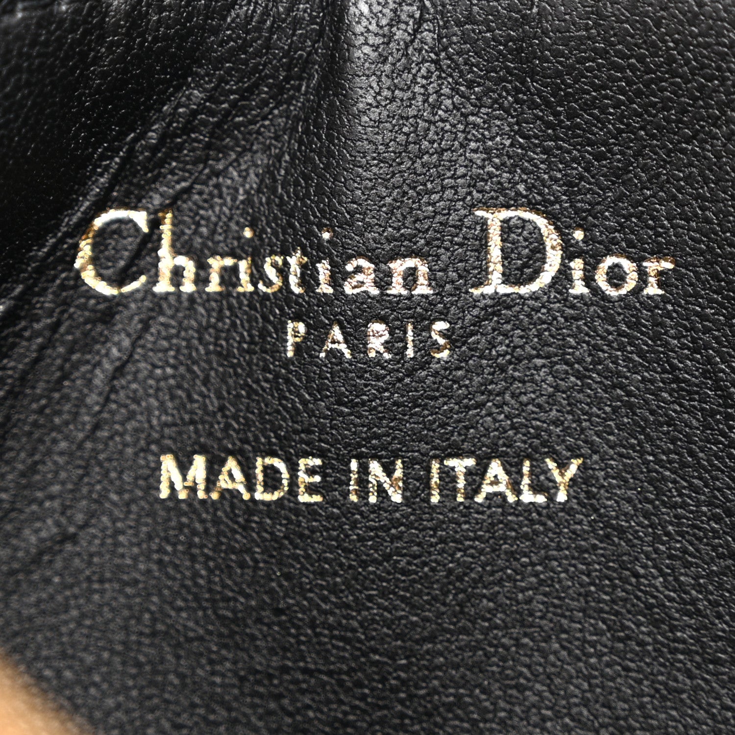 Christian Dior Supple Calfskin Cannage Caro Cosmos Zipped Card Holder Black 6 of 11