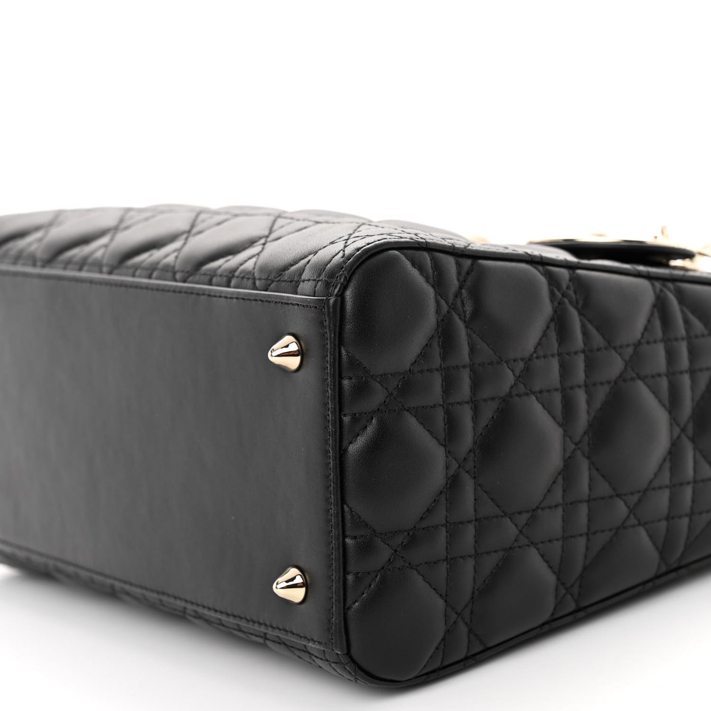 Lambskin Cannage Medium Lady Dior Black