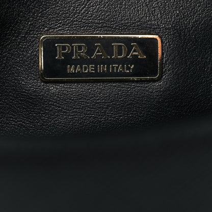 Prada Saffiano Cuir Triangle Embleme Flap Shoulder Bag Black 6 of 12