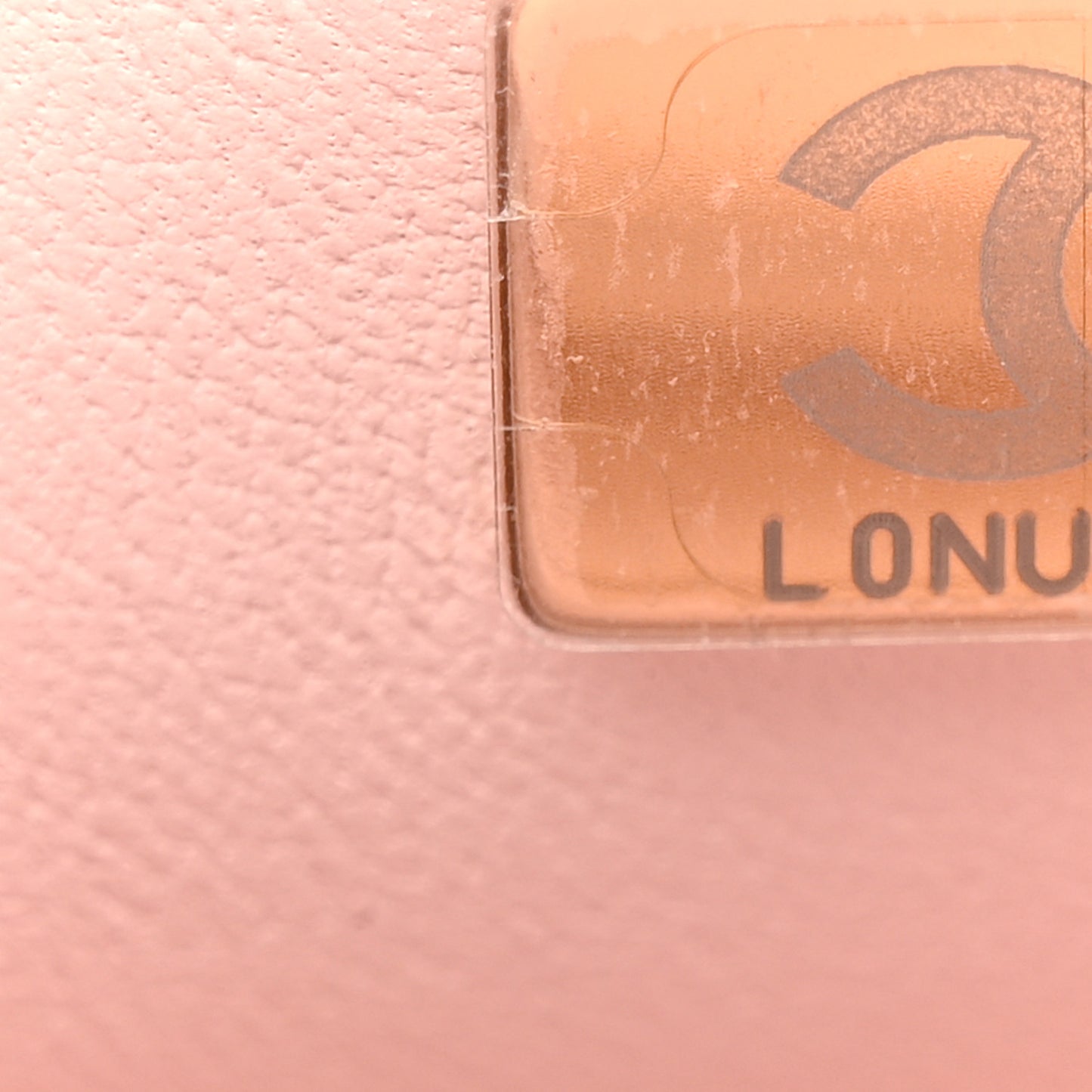 Lambskin Quilted Mini Rectangular Flap Light Pink