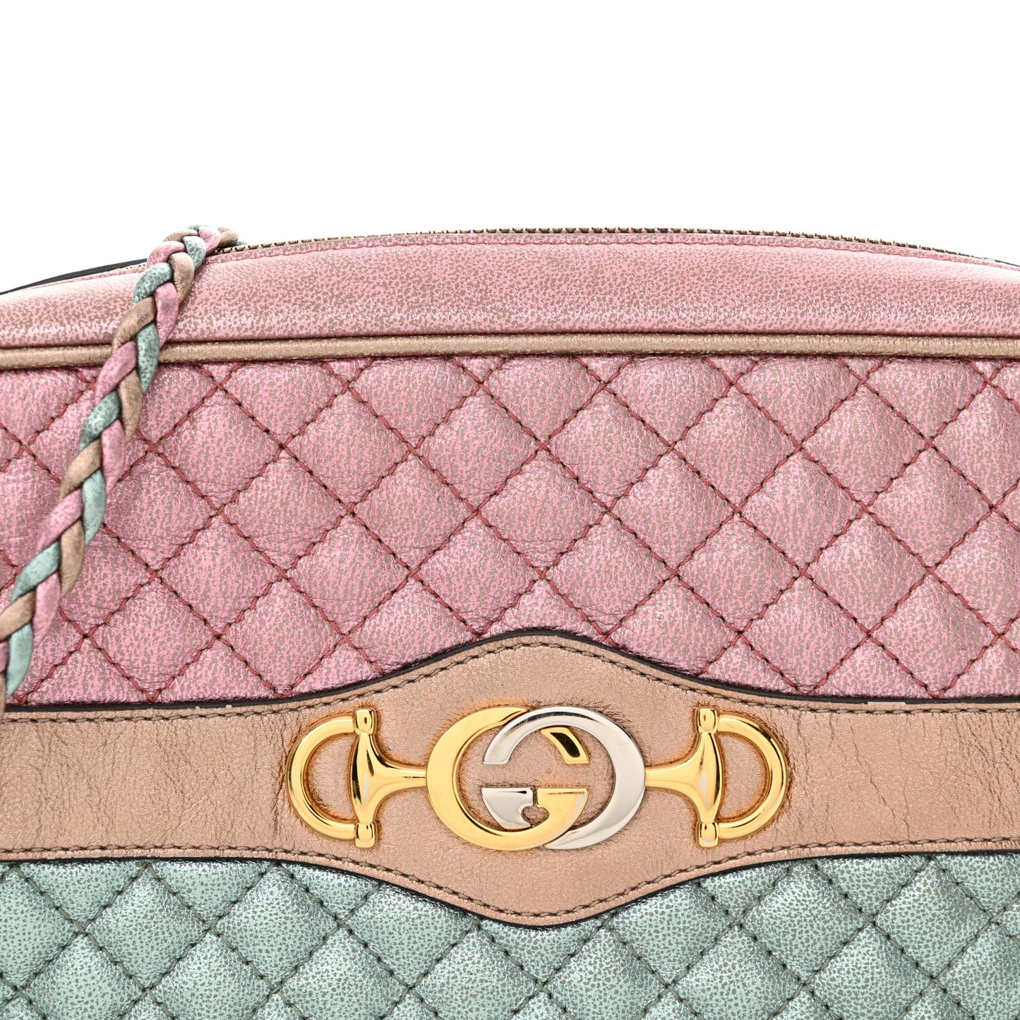 Laminated Nappa Trapuntata Small Zumi Shoulder Bag Rosa