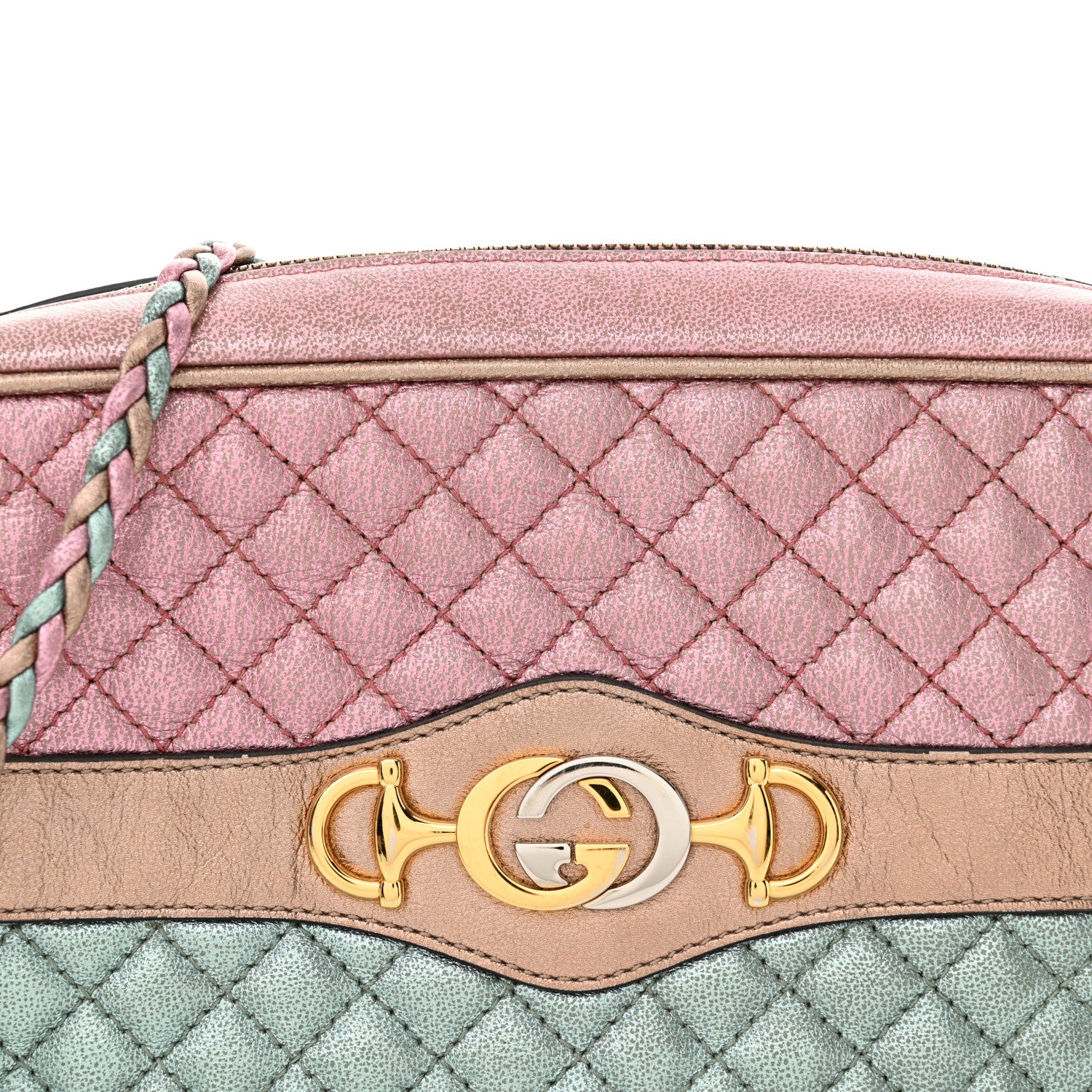 Gucci Laminated Nappa Trapuntata Small Zumi Shoulder Bag Rosa 8 of 12