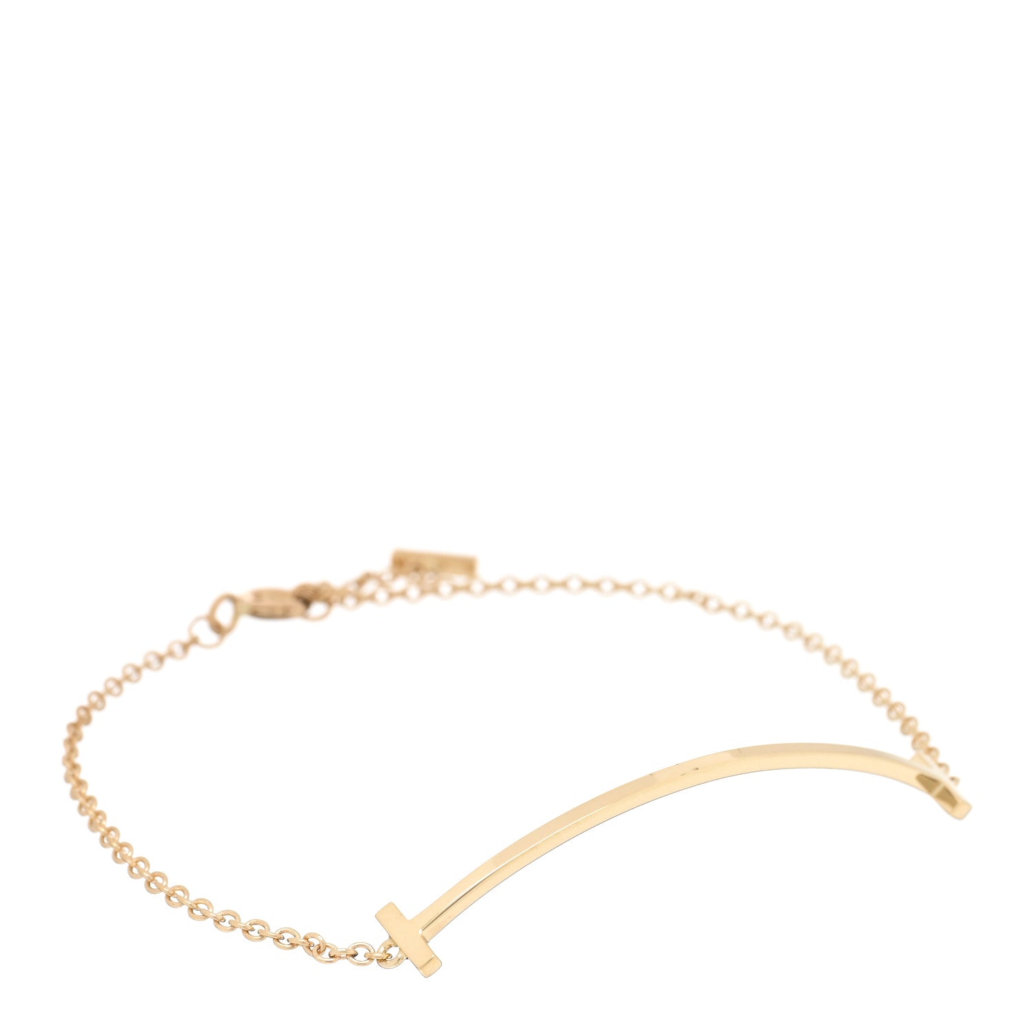 Tiffany 18K Yellow Gold T Smile Bracelet 1 of 3