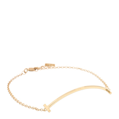 Tiffany 18K Yellow Gold T Smile Bracelet 1 of 3