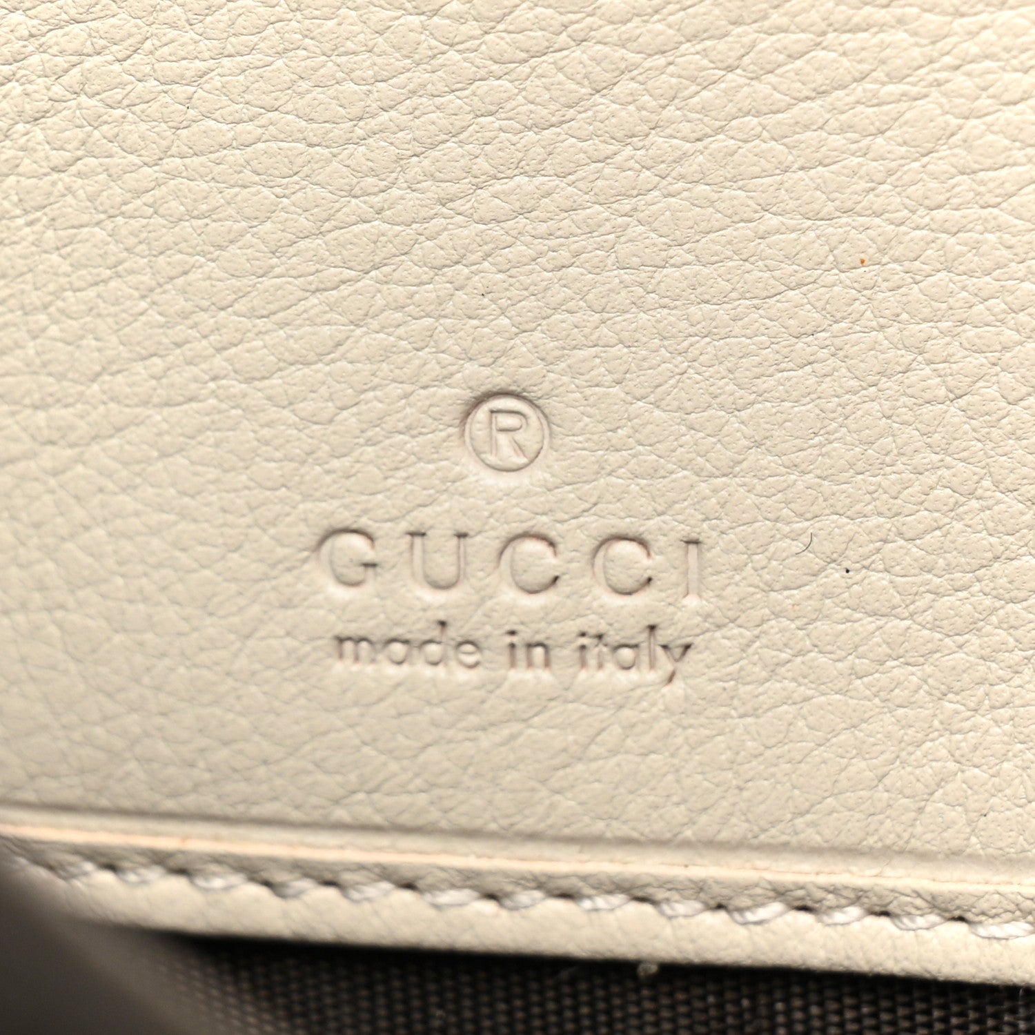 Gucci Wonka Grain Calfskin Diana Zip Around Continental Wallet Mystic White 9 of 14