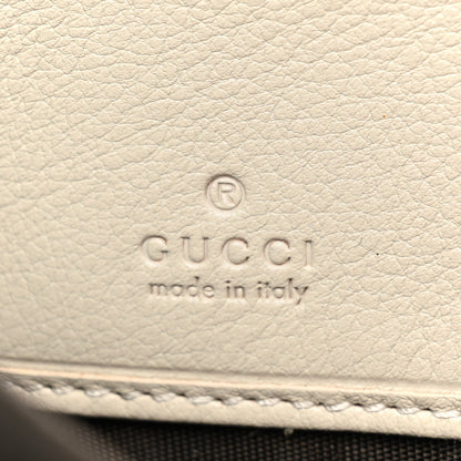 Gucci Wonka Grain Calfskin Diana Zip Around Continental Wallet Mystic White 9 of 14