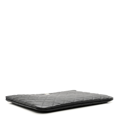Chanel Caviar Quilted Medium Cosmetic Case Black 4 of 8