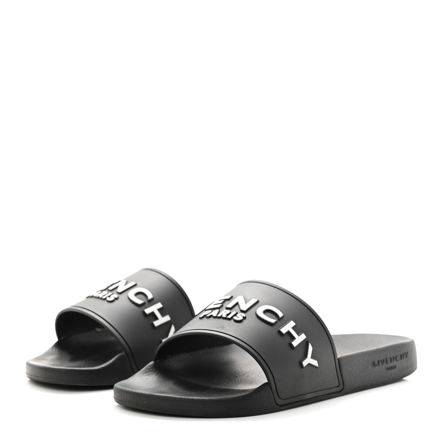 Givenchy Rubber Logo Pool Slide Sandals 40 Black 4 of 10
