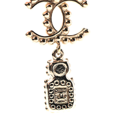 Chanel Crystal Pearl CC Necklace Pearly White Gold 5 of 6
