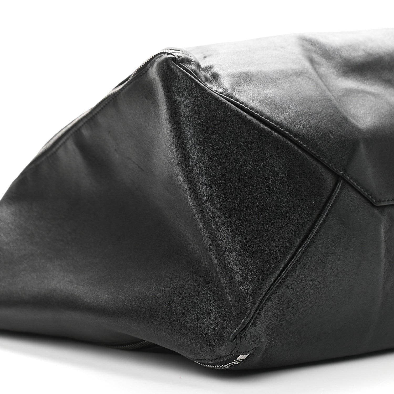 Celine Smooth Lambskin Horizontal Zipper Gusset Cabas Black 13 of 14
