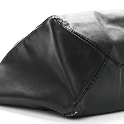 Celine Smooth Lambskin Horizontal Zipper Gusset Cabas Black 13 of 14