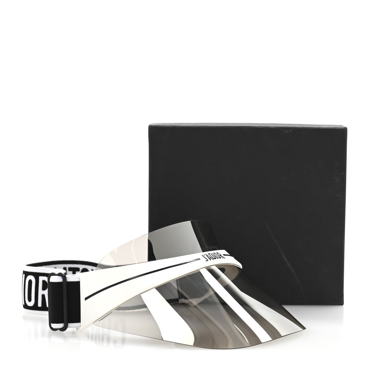 Mirrored DiorClub1 Sun Visor Silver