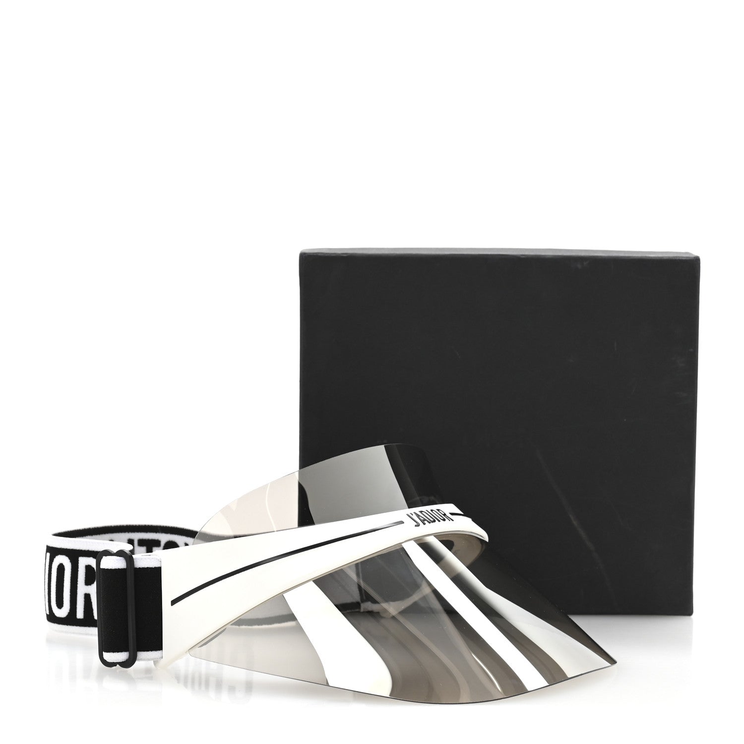 Christian Dior Mirrored DiorClub1 Sun Visor Silver 10 of 10