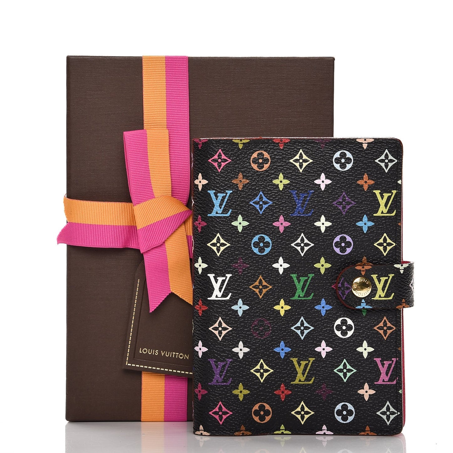 Monogram Multicolor Small Ring Agenda Cover Black Grenade