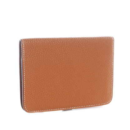 Hermes Togo Leather Combined Dogon Wallet Gold 3 of 8