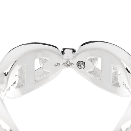 Hermes Sterling Silver PM Chaine d'Ancre Enchainee Band Ring 49 5 7 of 9
