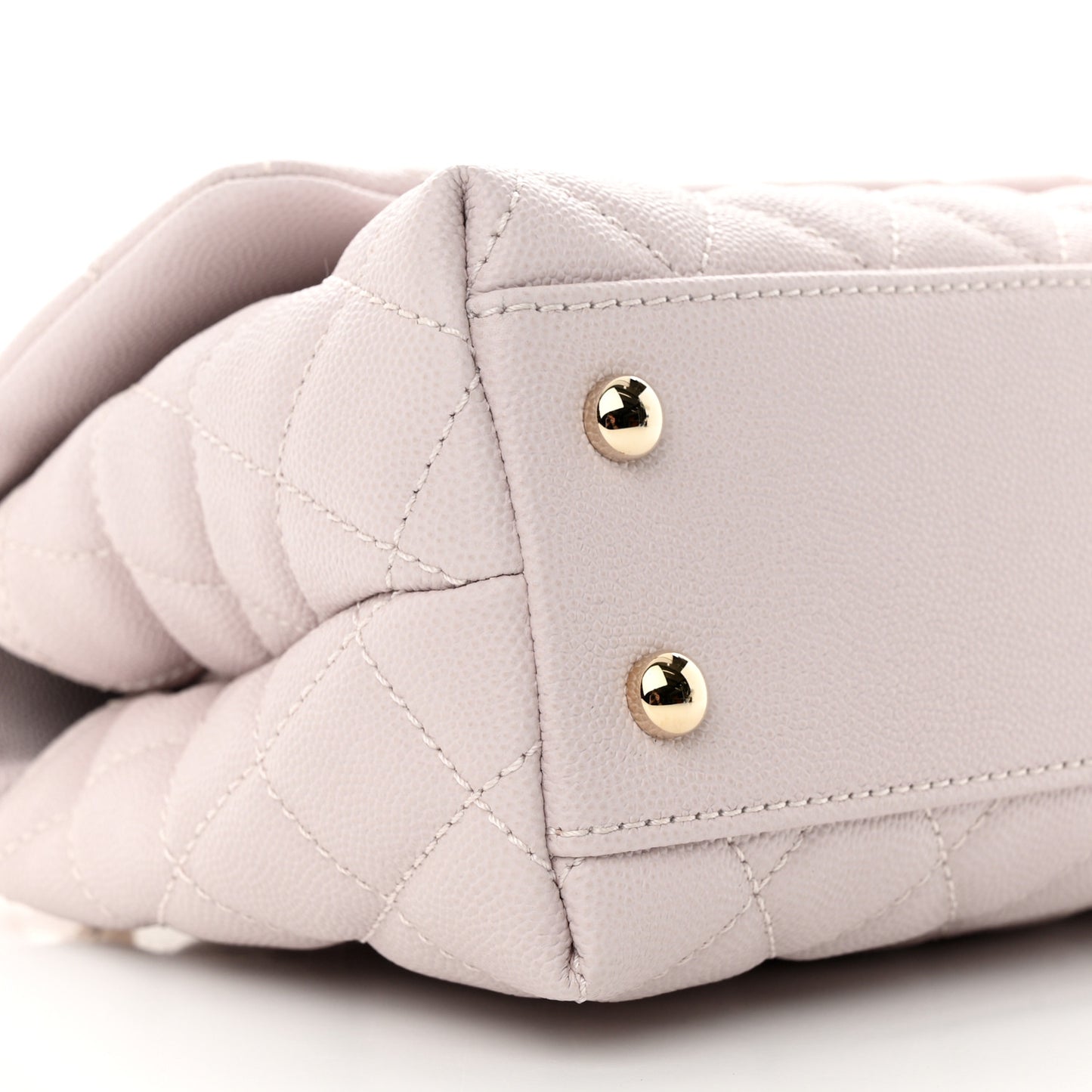 Caviar Quilted Mini Coco Handle Flap Light Pink