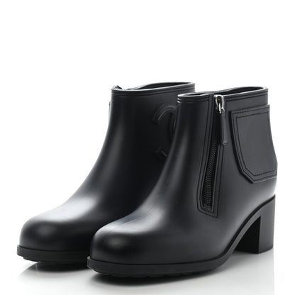 Chanel PVC CC Short Boots 36 Black 3 of 9