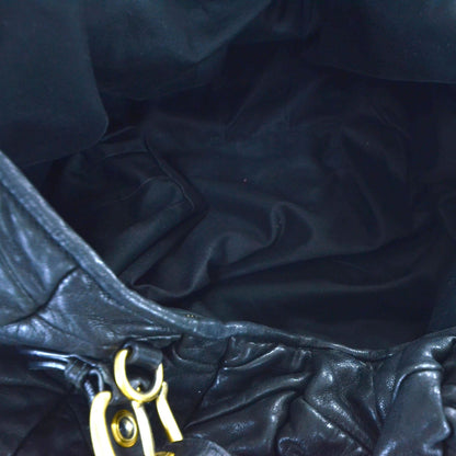 Miu Miu Nappa Leather Large Patchwork Tote Black 12 of 12