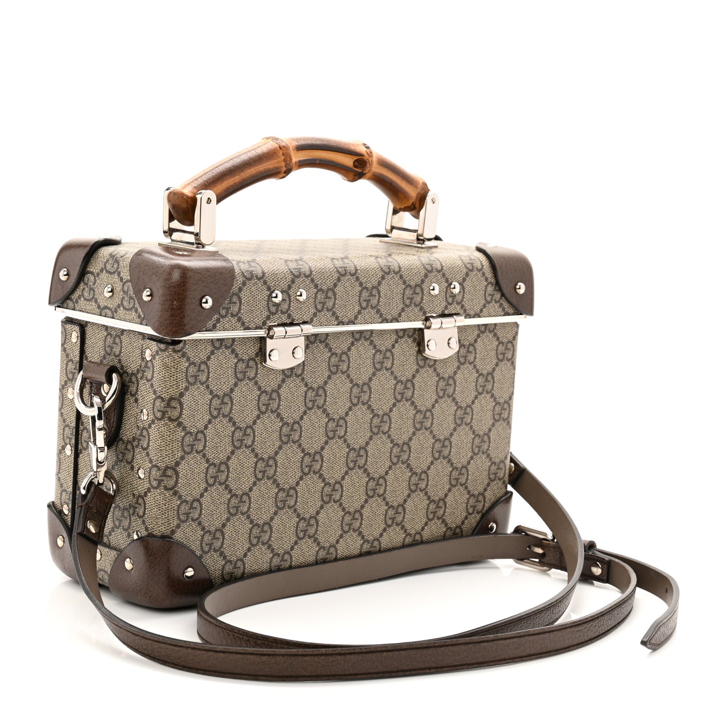 GG Supreme Monogram Globe-Trotter Beauty Case Brown