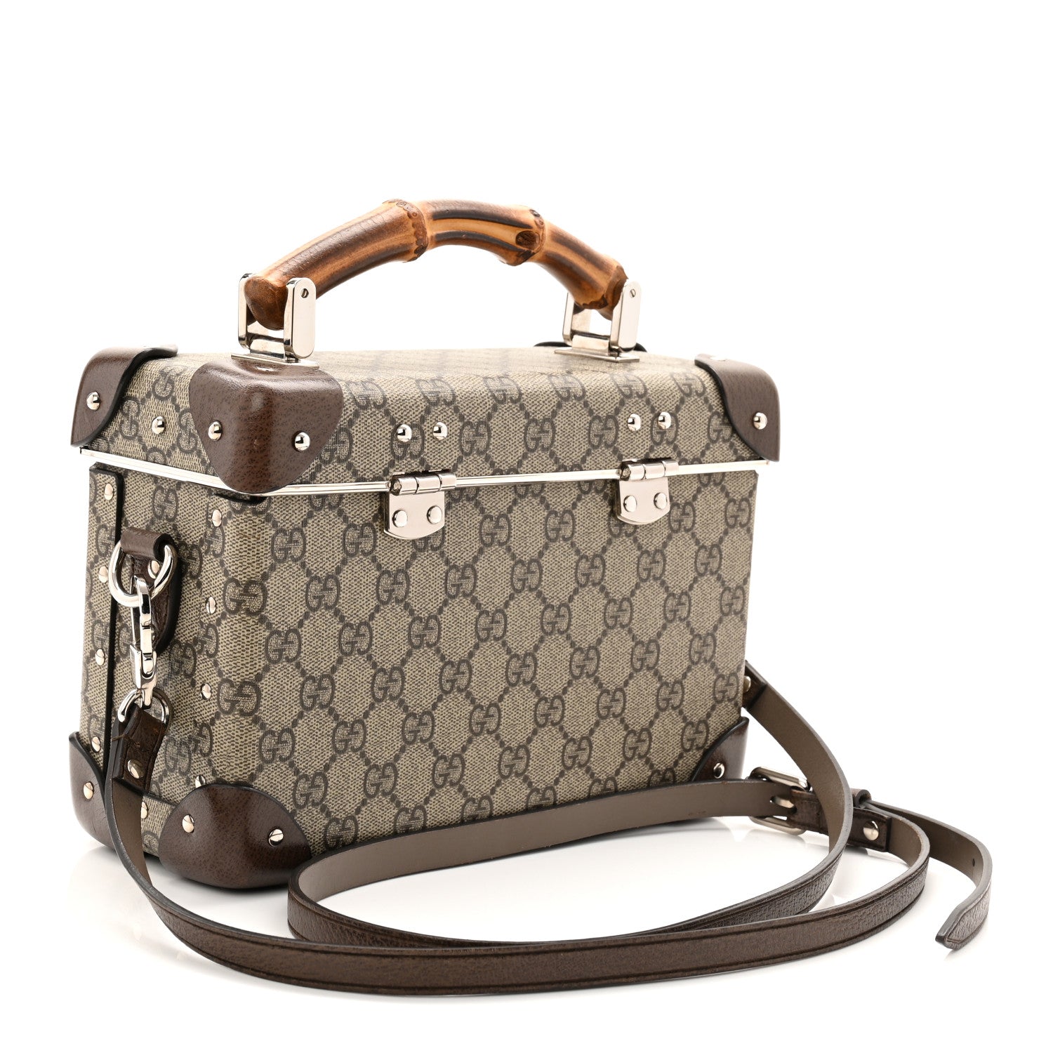 Gucci GG Supreme Monogram Globe-Trotter Beauty Case Brown 3 of 10