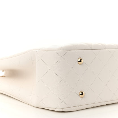 Chanel Caviar Quilted Large Classic Shopping Tote White 9 of 10