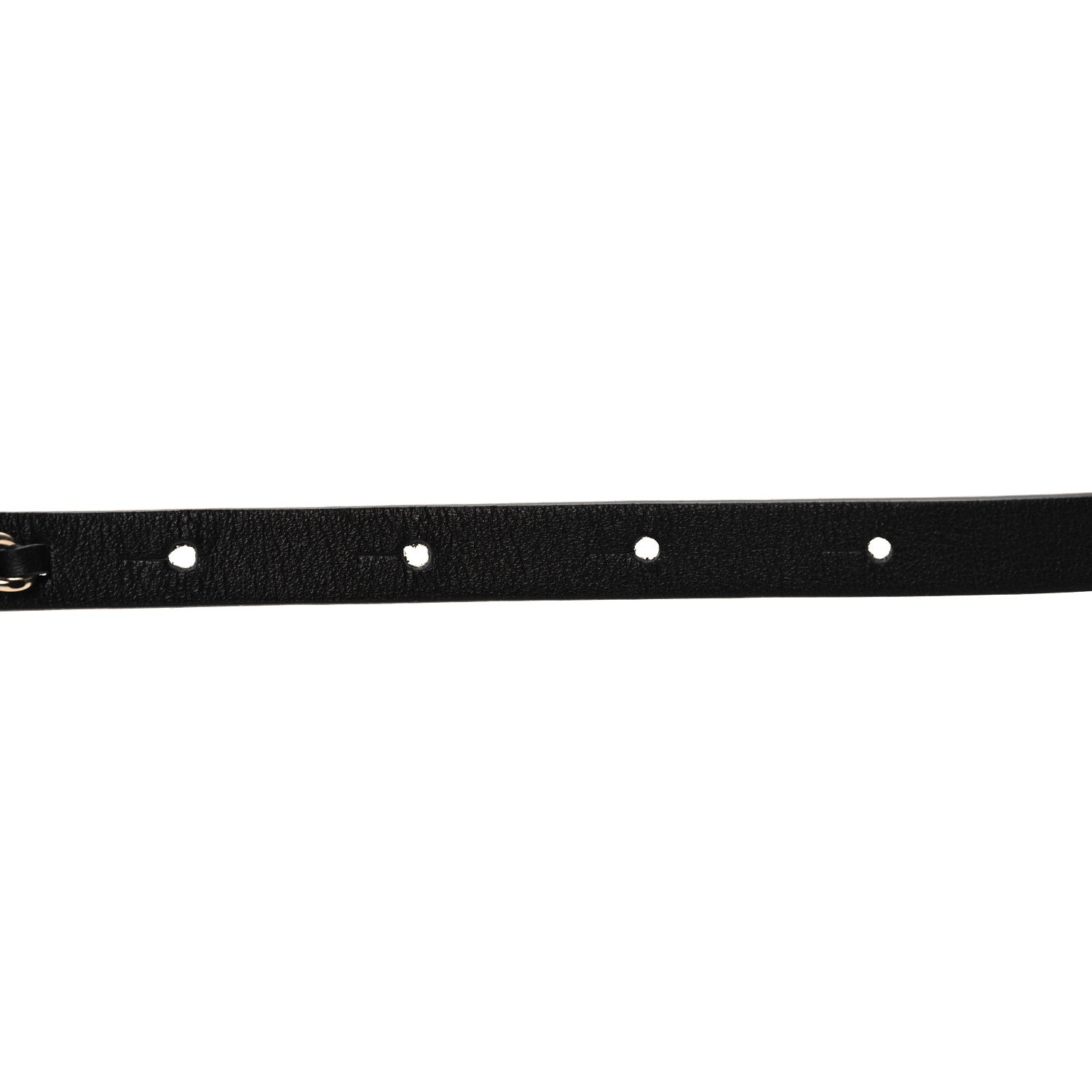 Chanel Calfskin Chain Logo Skinny Belt 80 32 Black 3 of 6