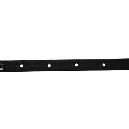 Chanel Calfskin Chain Logo Skinny Belt 80 32 Black 3 of 6