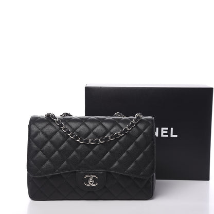 Chanel Caviar Quilted Jumbo Single Flap Black 10 of 10