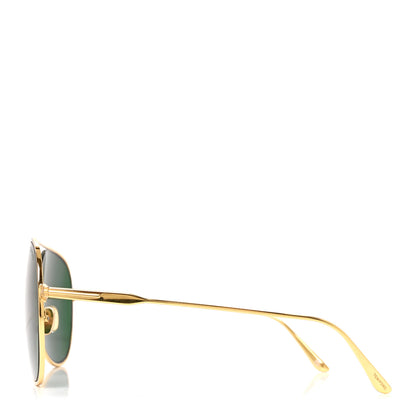 Tom Ford Metal Alec Aviator Sunglasses TF824 Gold Green 4 of 7
