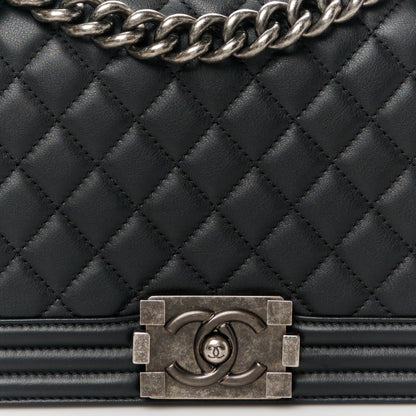 Chanel Calfskin Quilted Medium Boy Flap Black 8 of 10