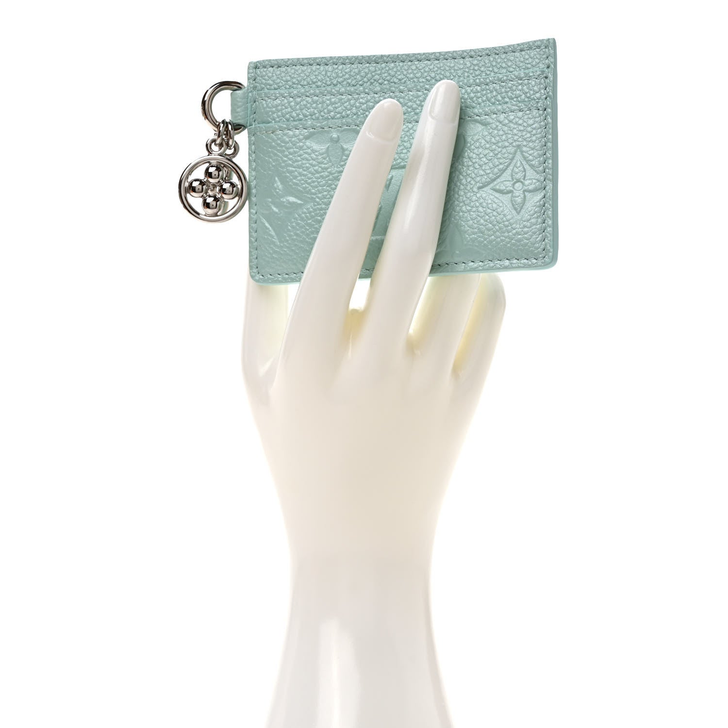 Louis Vuitton Empreinte Monogram LV Charms Card Holder Pearly Lagoon Turquoise 2 of 7