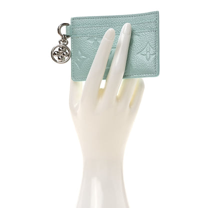 Louis Vuitton Empreinte Monogram LV Charms Card Holder Pearly Lagoon Turquoise 2 of 7
