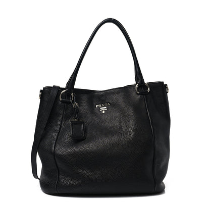 Prada Vitello Daino Shopping Tote Black 1 of 7
