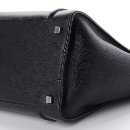 Celine Drummed Calfskin Mini Luggage Black 7 of 12