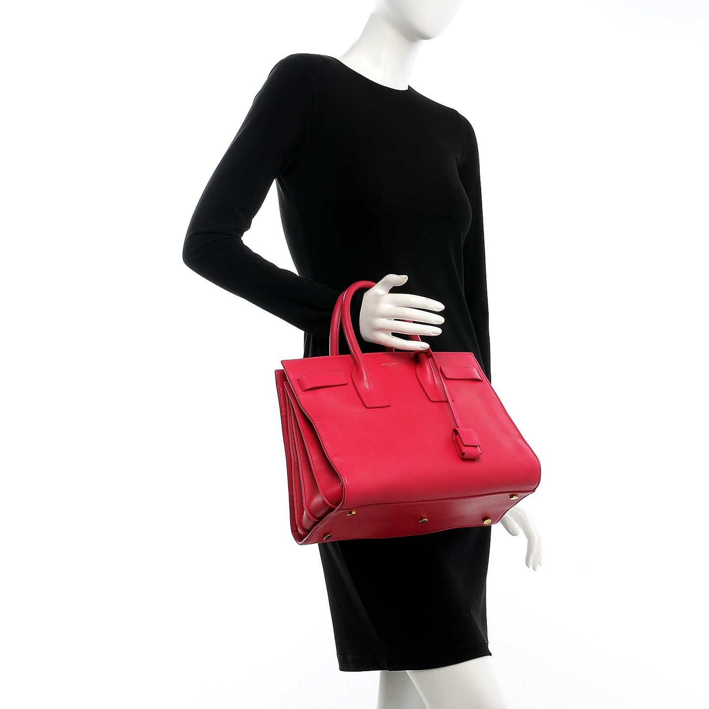 Calfskin Small Sac De Jour Lipstick Fuchsia