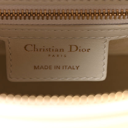 Christian Dior Smooth Calfskin Sequin Embroidered Clover Medium Lady Dior White 6 of 10