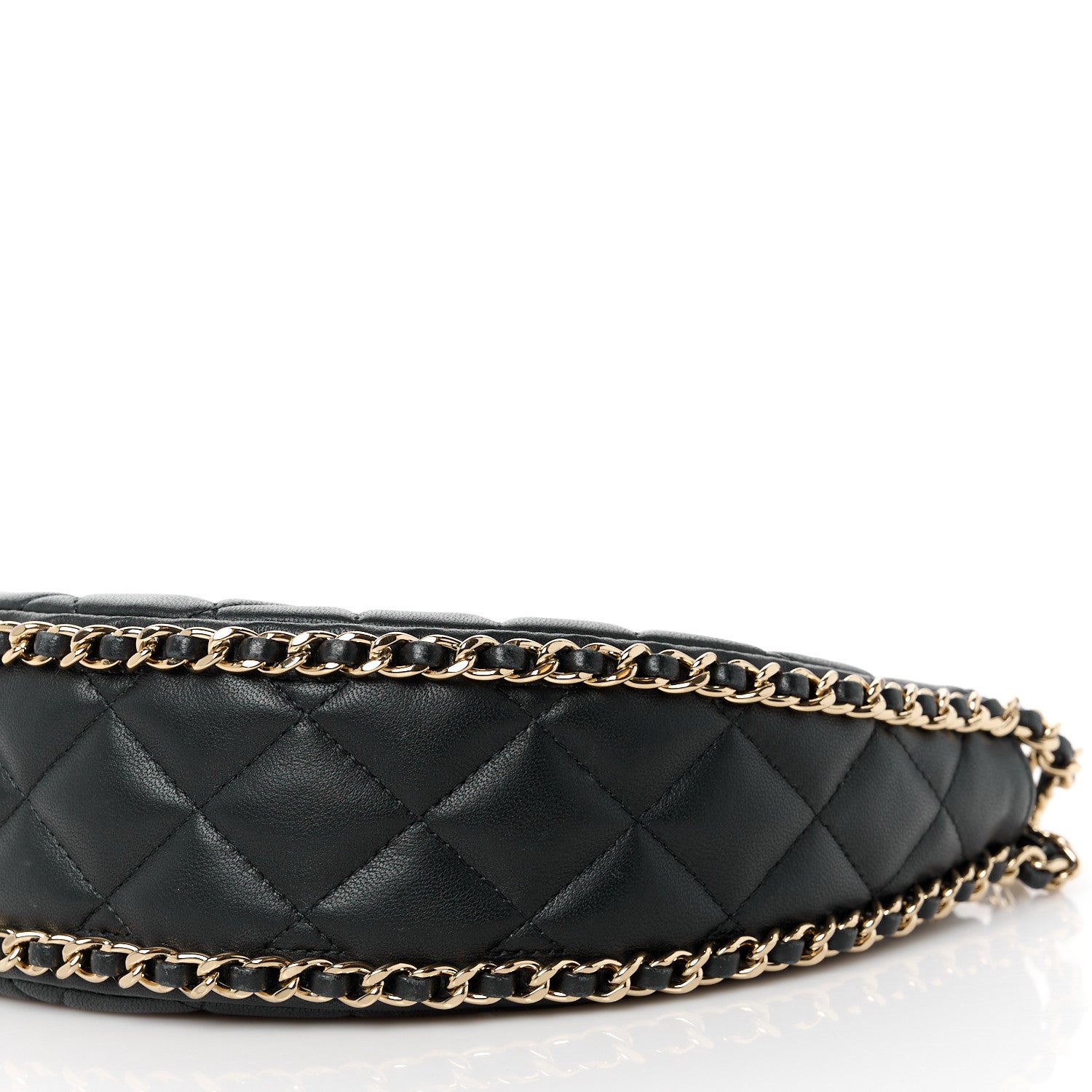 Chanel Lambskin Quilted Chain Around Hobo Black 10 of 11
