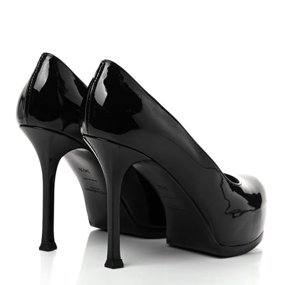 Saint Laurent Patent Tribtoo 80 Platform Pumps 36.5 Black 4 of 7
