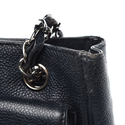 Chanel Caviar Flap Shoulder Bag Navy 10 of 11