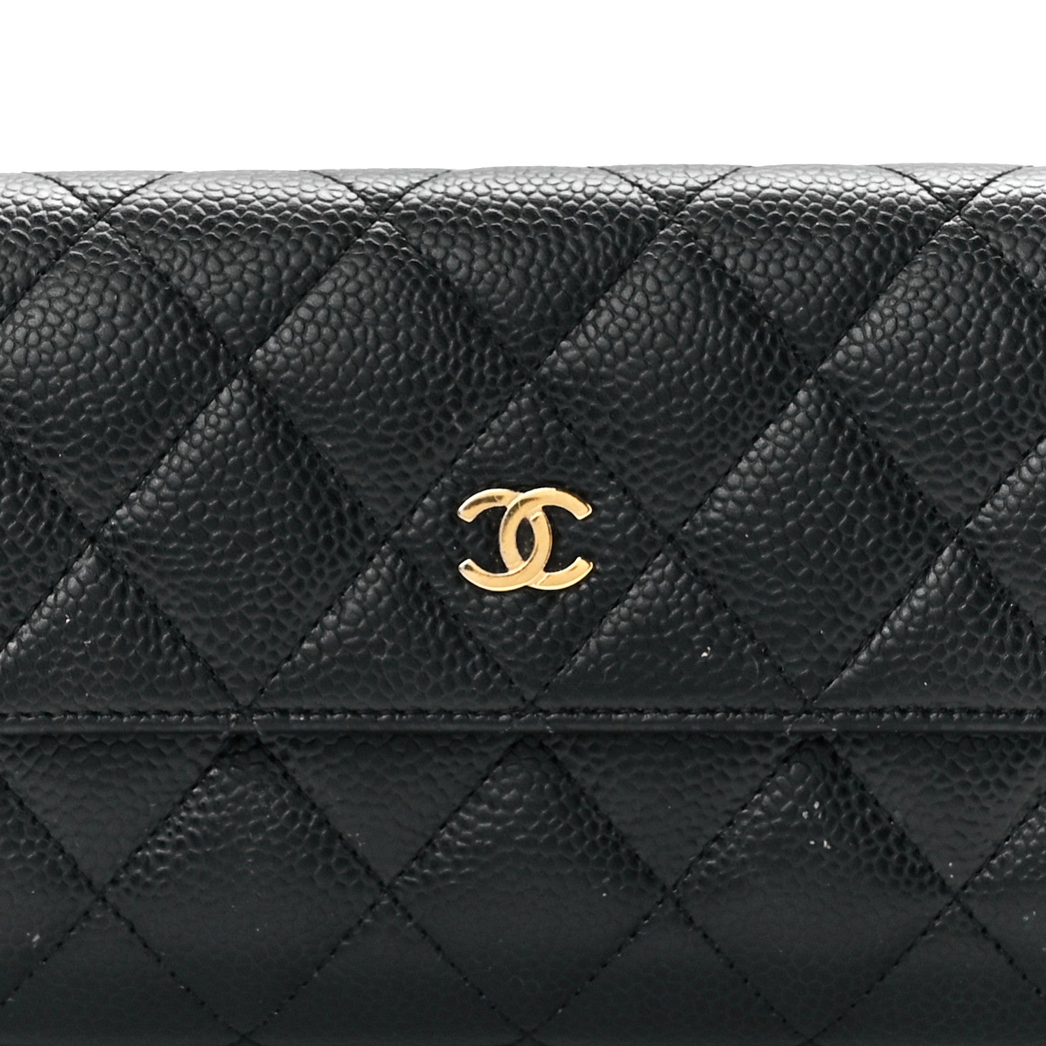 Chanel Caviar Quilted Large Gusset Flap Wallet Black 9 of 12
