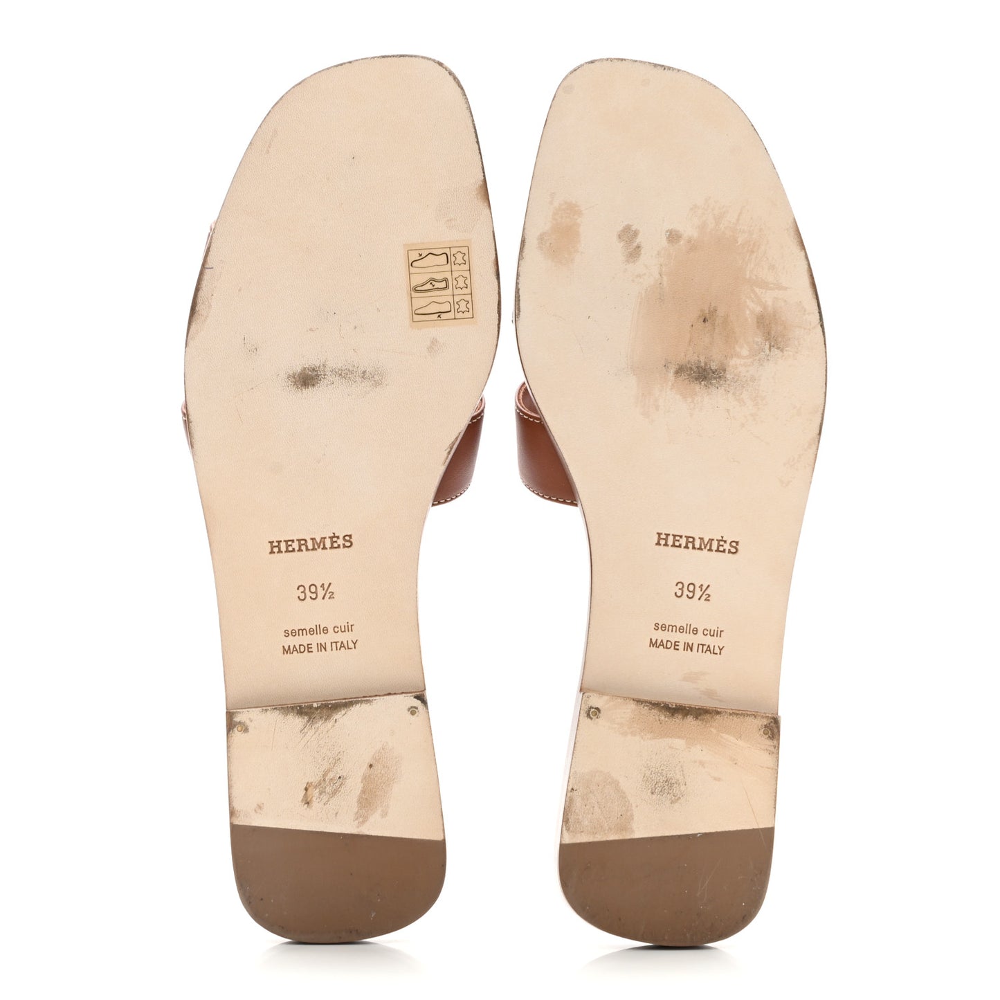 Box Calfskin Oran Sandals 39.5 Gold