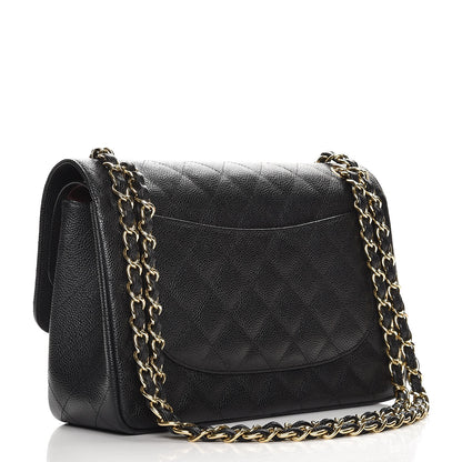 Chanel Caviar Quilted Jumbo Double Flap Black 4 of 10
